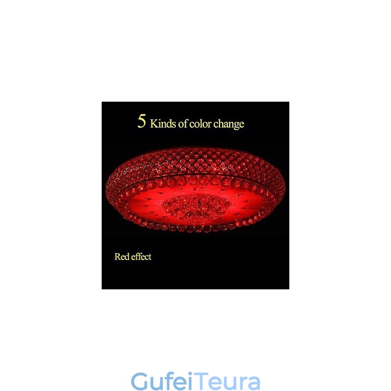 קריסטל עגול לספוג כיפת אור מנורת תקרה קוטר 80 ס"מ מכיל 15 נורות