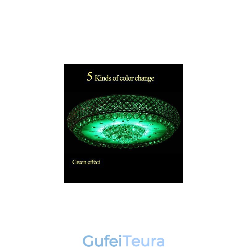 קריסטל עגול לספוג כיפת אור מנורת תקרה קוטר 80 ס"מ מכיל 15 נורות