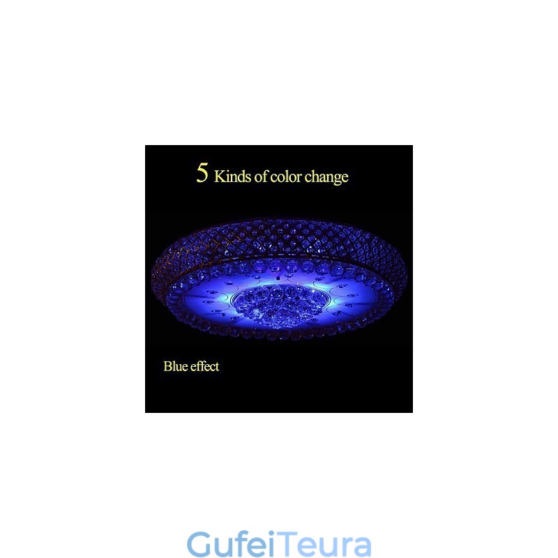 קריסטל עגול לספוג כיפת אור מנורת תקרה קוטר 80 ס"מ מכיל 15 נורות