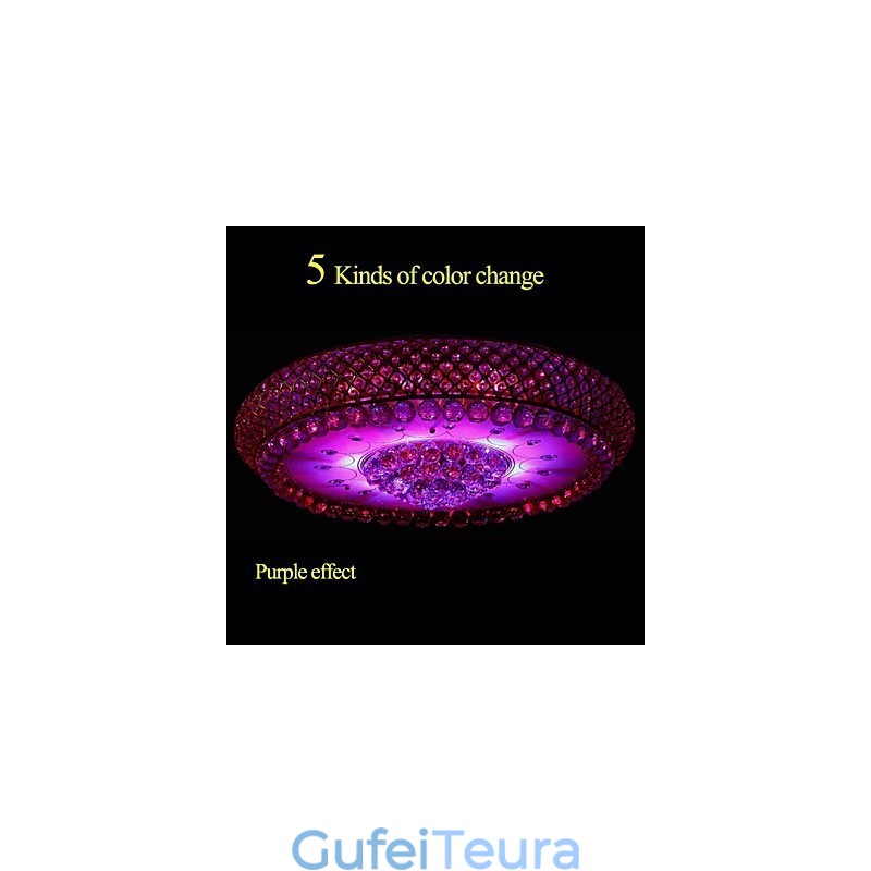 קריסטל עגול לספוג כיפת אור מנורת תקרה קוטר 80 ס"מ מכיל 15 נורות