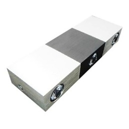 פנס קיר מודרני עם גוף אלומיניום מלבני מפזר אור