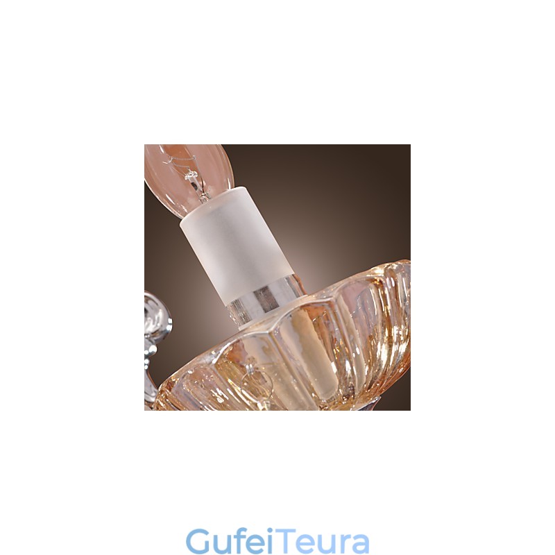 אור קיר קריסטל אלגנטי עם 2 נורות