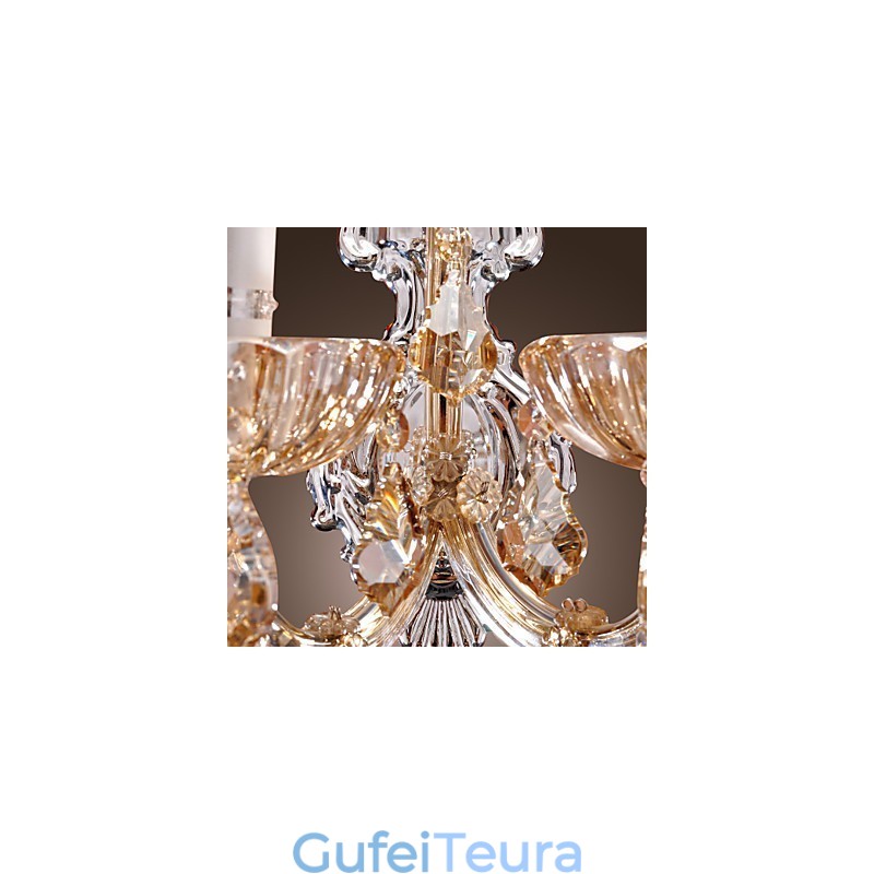 אור קיר קריסטל אלגנטי עם 2 נורות