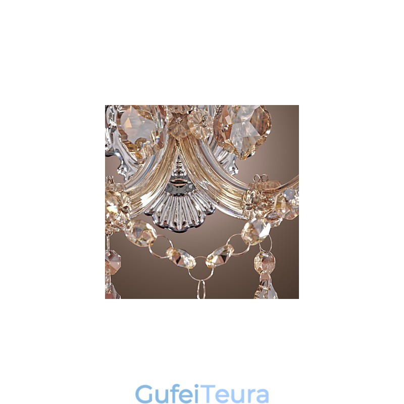 אור קיר קריסטל אלגנטי עם 2 נורות