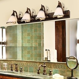 פמוטים קיר תאורת אמבטיה קריאה אורות קיר מיני סגנון כפרי לודג' מתכת