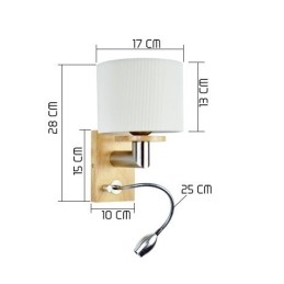 מנורת קיר One Light עם אור קריאה