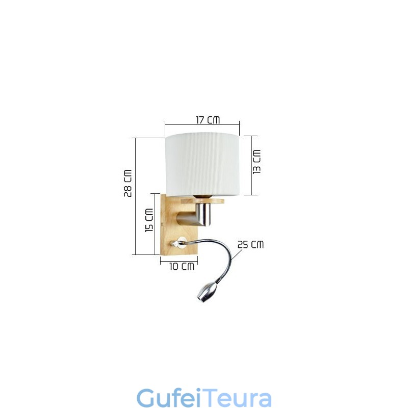 מנורת קיר One Light עם אור קריאה