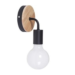 110V 220V IRON Edison תאורת קיר מקורה מסדרון חדרי מדרגות פמוט מנורה מתקן מנורת שחור לבן