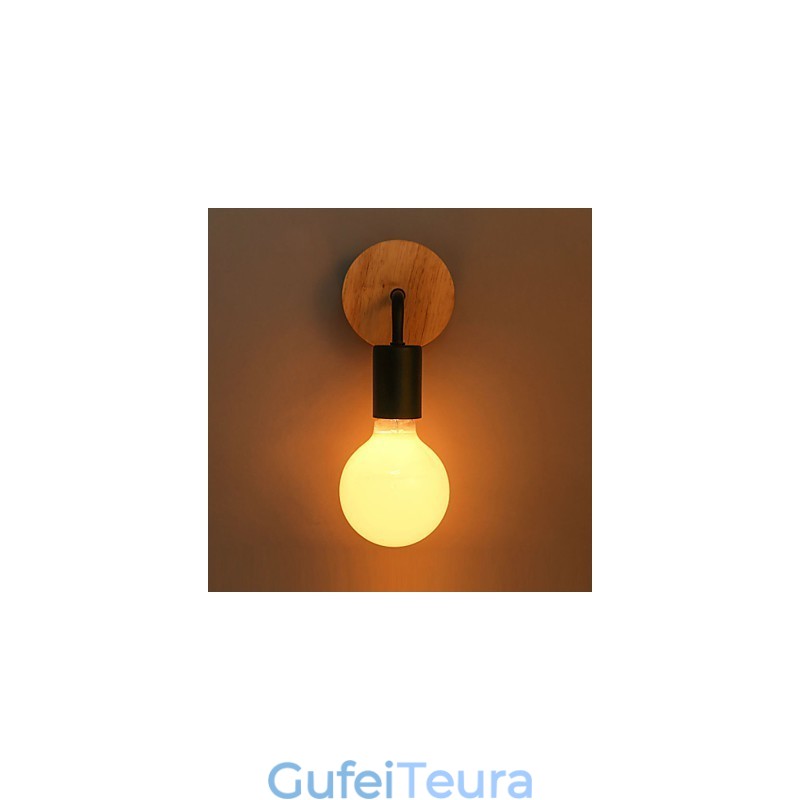 110V 220V IRON Edison תאורת קיר מקורה מסדרון חדרי מדרגות פמוט מנורה מתקן מנורת שחור לבן