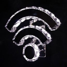 WIFI קריסטל פמוטי קיר קריסטל מודרני עכשווי מיטה סלון מלון מתכת