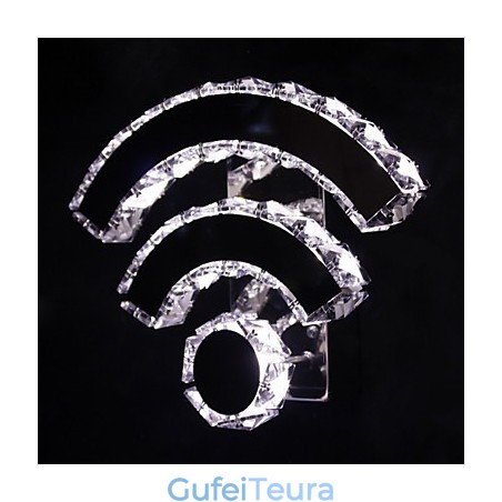 WIFI קריסטל פמוטי קיר קריסטל מודרני עכשווי מיטה סלון מלון מתכת WIFI קריסטל פמוטי קיר קריסטל מודרני עכשווי מיטה סלון מלון מתכת