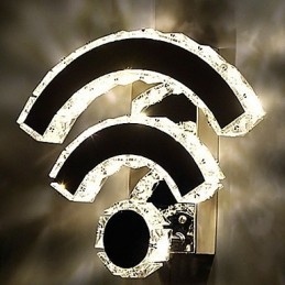 WIFI קריסטל פמוטי קיר קריסטל מודרני עכשווי מיטה סלון מלון מתכת