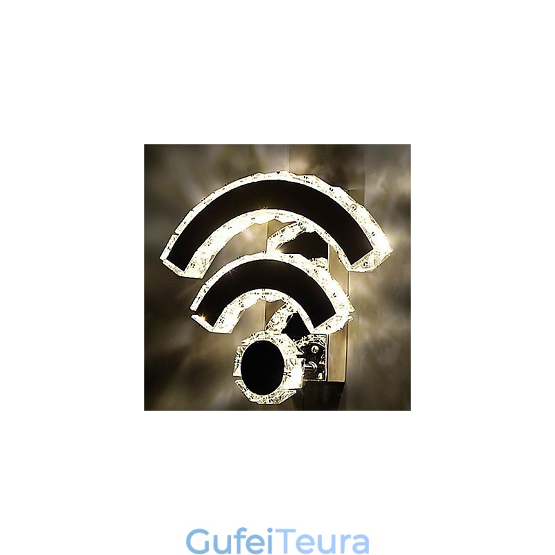 WIFI קריסטל פמוטי קיר קריסטל מודרני עכשווי מיטה סלון מלון מתכת