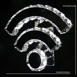 WIFI קריסטל פמוטי קיר קריסטל מודרני עכשווי מיטה סלון מלון מתכת