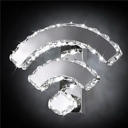 WIFI קריסטל פמוטי קיר קריסטל מודרני עכשווי מיטה סלון מלון מתכת