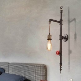 The Pipe Wall Of Rural Creative Retro Rocket מנורת קיר