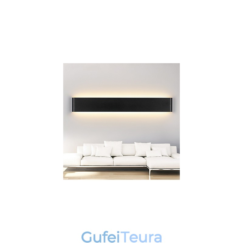 פמוטי קיר מודרניים אור מקורה שחור לבן 72 ס"מ