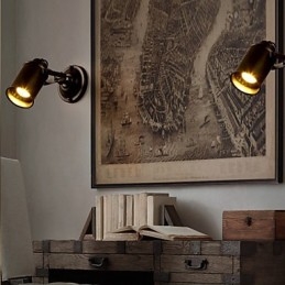 מנורת קיר אמריקאית משחזרת דרכים עתיקות נורות מנורת קיר