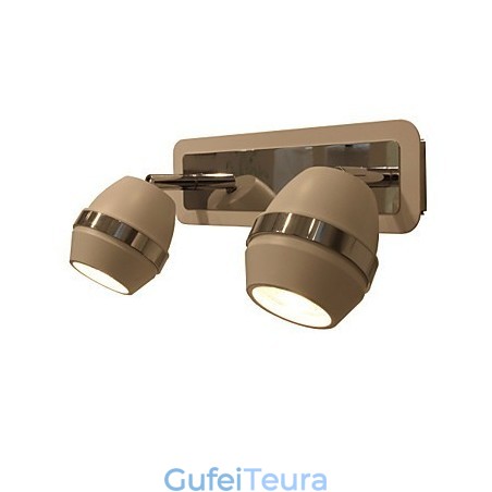 פנסי קיר מודרניים כרום כדוריים מנורות אמבטיה עם 2 נורות