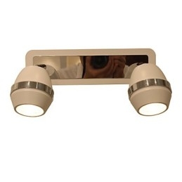 פנסי קיר מודרניים כרום כדוריים מנורות אמבטיה עם 2 נורות