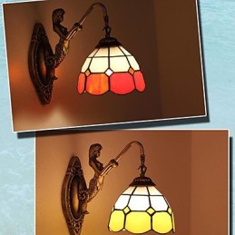אירופה סוג שיקום דרכים עתיקות מנורת קיר Creative ים תיכוני זכוכית אורות