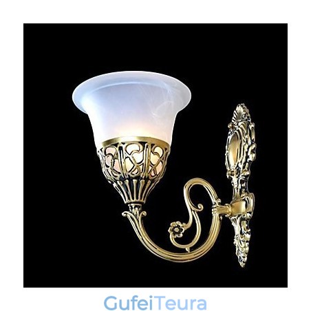 פמוטי קיר ברונזה מנורות Moire Glass אירופאי רטרו קלאסי 220V פמוטי קיר ברונזה מנורות Moire Glass אירופאי רטרו קלאסי 220V