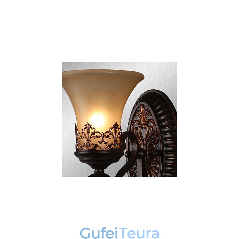 מנורות קיר וינטג' 1 אור עם חומר שרף זכוכית צל מיטה סלון סלון אורות מסדרון
