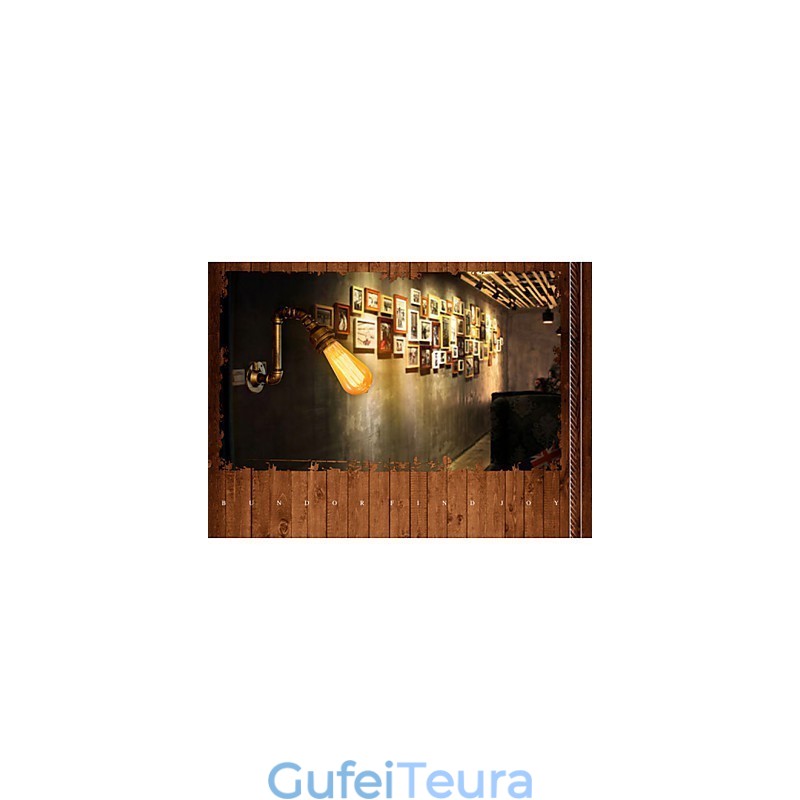 אמריקן וילג' לופט תעשייתי בסגנון אדיסון מנורת קיר אור מנורת רטרו מנורת צנרת מים פמוט קיר