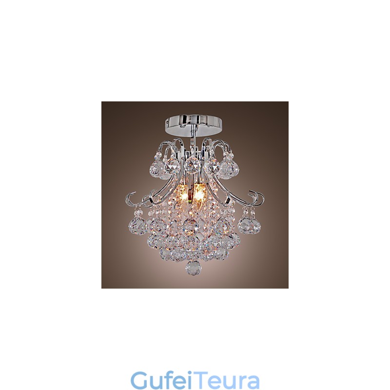 מודרני עכשווי קריסטל מיני סגנון נברשת מתכת מצופה אלקטרו