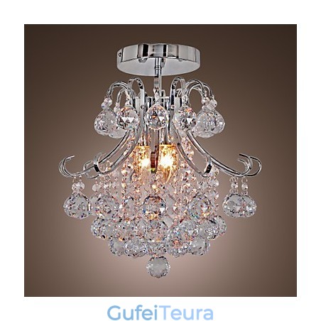 מודרני עכשווי קריסטל מיני סגנון נברשת מתכת מצופה אלקטרו