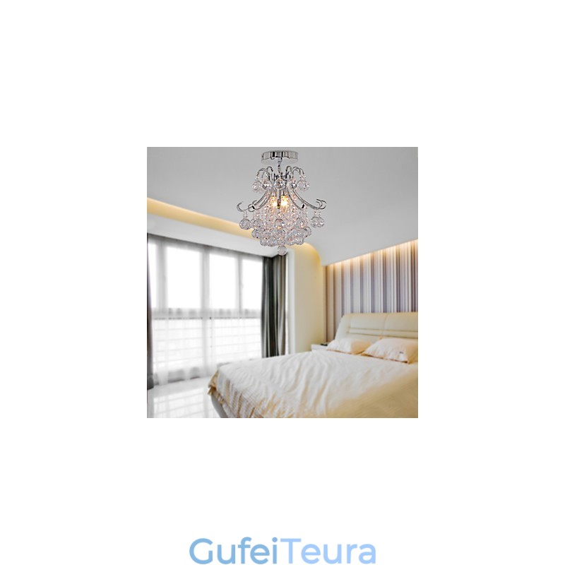 מודרני עכשווי קריסטל מיני סגנון נברשת מתכת מצופה אלקטרו