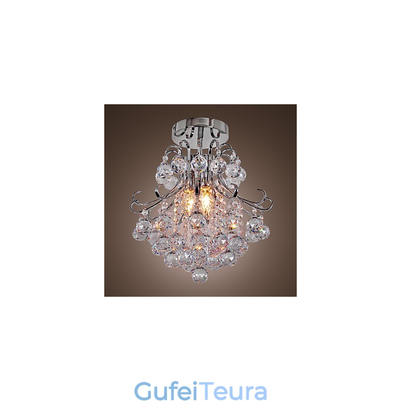 מודרני עכשווי קריסטל מיני סגנון נברשת מתכת מצופה אלקטרו