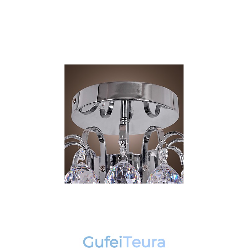 מודרני עכשווי קריסטל מיני סגנון נברשת מתכת מצופה אלקטרו