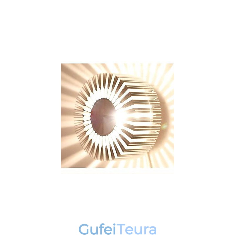 הטמעת מנורת קיר הקרנת אלומיניום מסוג חמניות עגולה