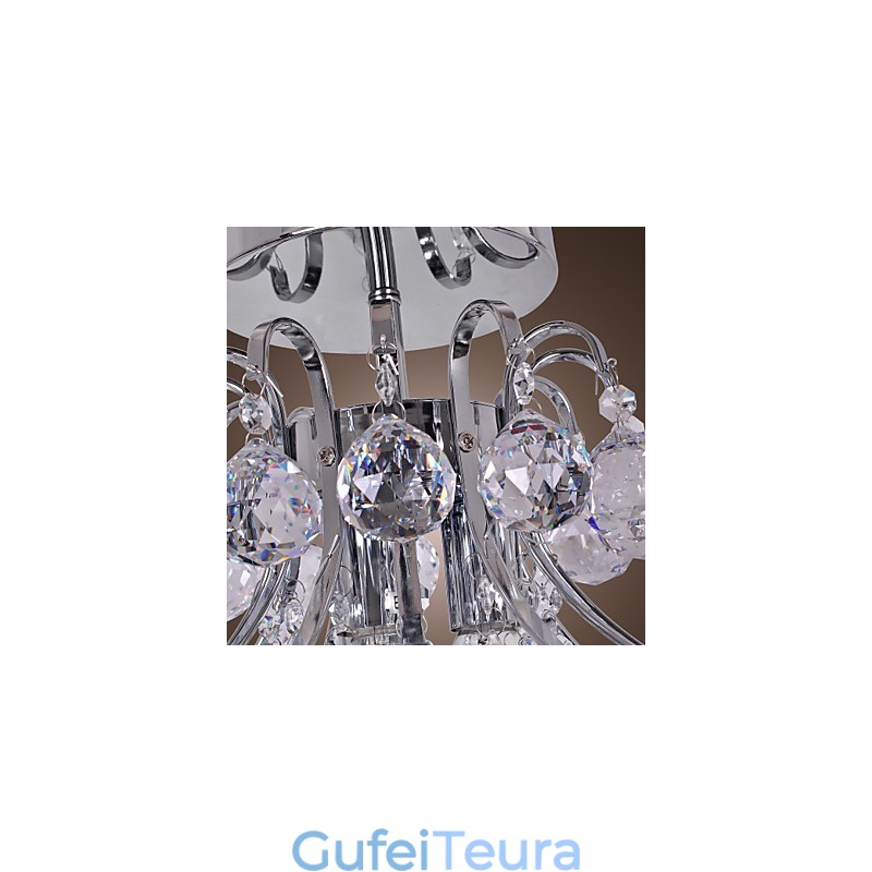 מודרני עכשווי קריסטל מיני סגנון נברשת מתכת מצופה אלקטרו