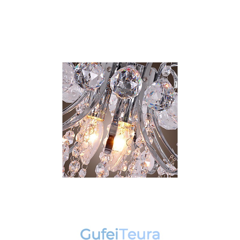 מודרני עכשווי קריסטל מיני סגנון נברשת מתכת מצופה אלקטרו