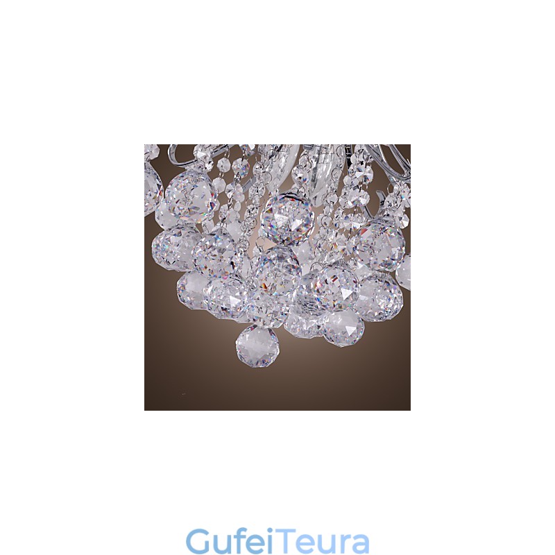 מודרני עכשווי קריסטל מיני סגנון נברשת מתכת מצופה אלקטרו