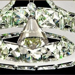 קריסטל פלאש Mount 3 אורות מודרני שקוף אלחלד נירוסטה