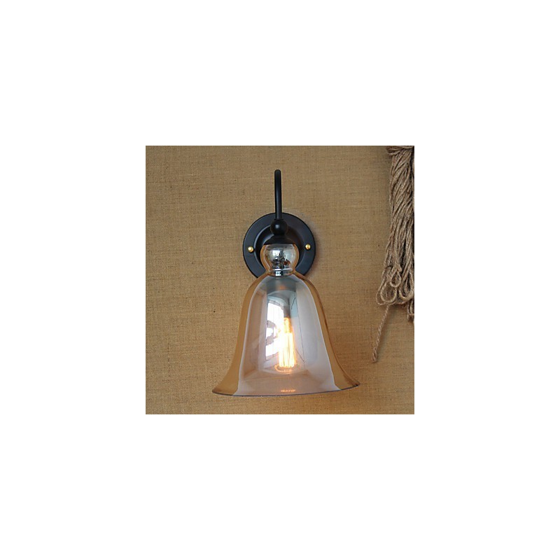 כפרי אמריקאי מינימליסטי סלון מסדרון פמוט קיר זכוכית מעוטר