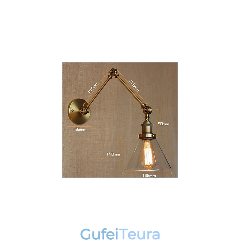 סגנון תעשייתי רטרו וינטג' חנויות חדר שינה אולם כנסייה מודרני מעוצב פמוט קיר ברונזה