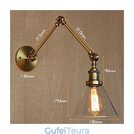 סגנון תעשייתי רטרו וינטג' חנויות חדר שינה אולם כנסייה מודרני מעוצב פמוט קיר ברונזה