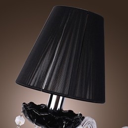 אור קיר קריסטל עם 2 נורות בגוון בד