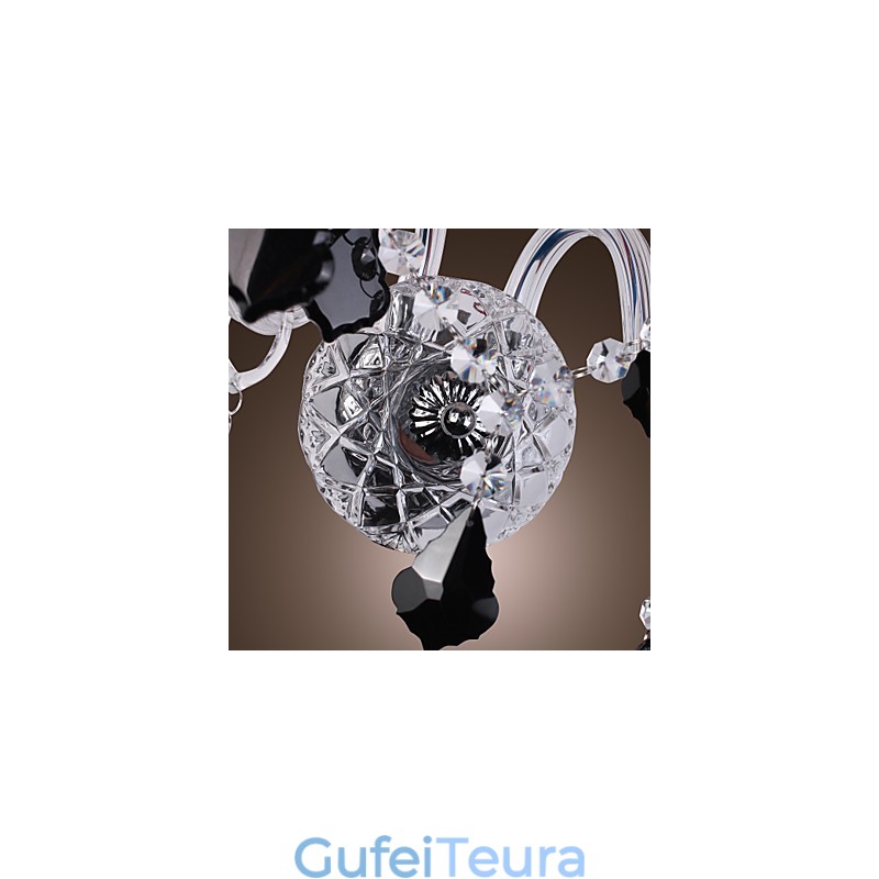 אור קיר קריסטל עם 2 נורות בגוון בד