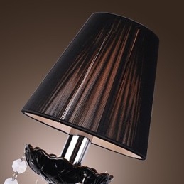 אור קיר קריסטל עם 2 נורות בגוון בד