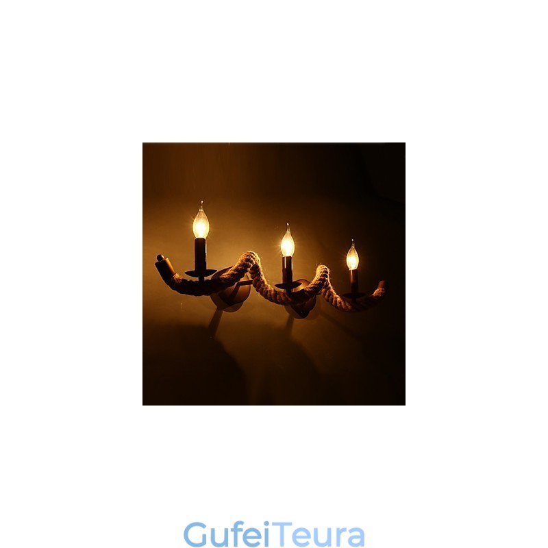 רטרו קלאסי מנורות קיר לחדר שינה אירופאי ברזל מסדרון מרפסת קיר אור פמוט קיר לסלון