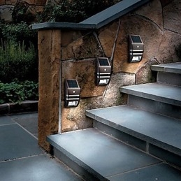 אור קיר לבן סולארי עם חיישן תנועה PIR