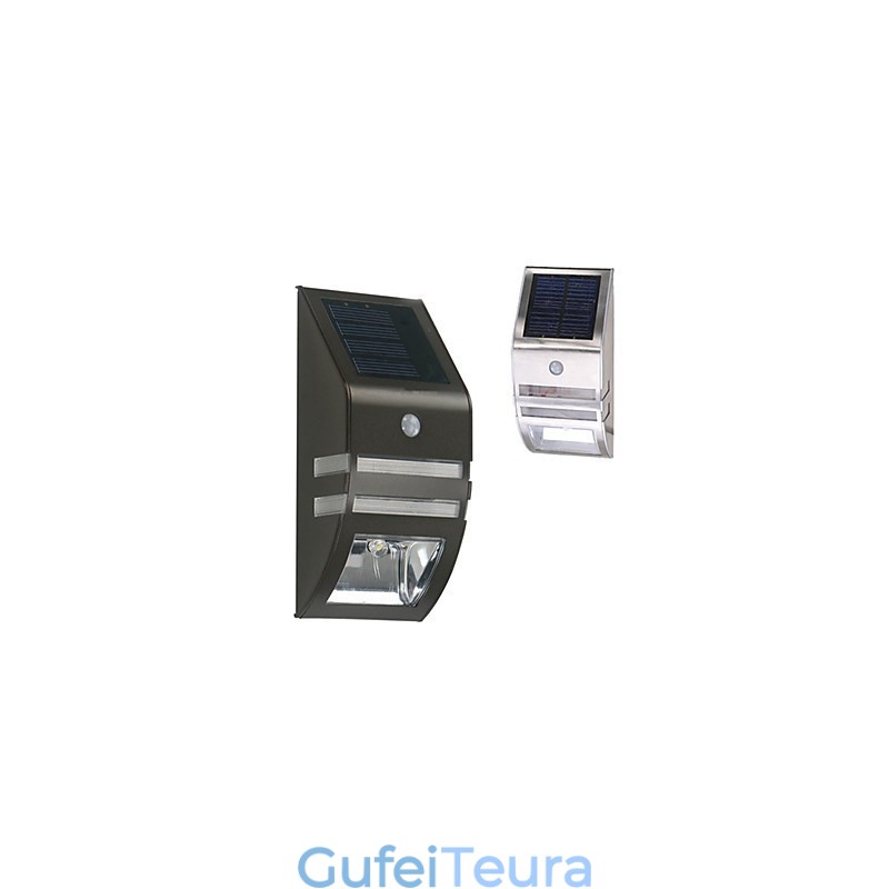 אור קיר לבן סולארי עם חיישן תנועה PIR