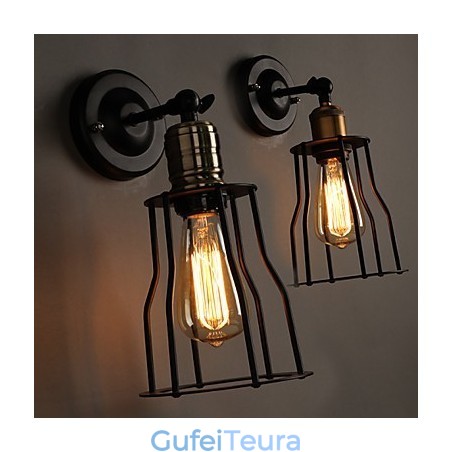 Creative ראש המיטה מנורת קיר מתכת טיטניום