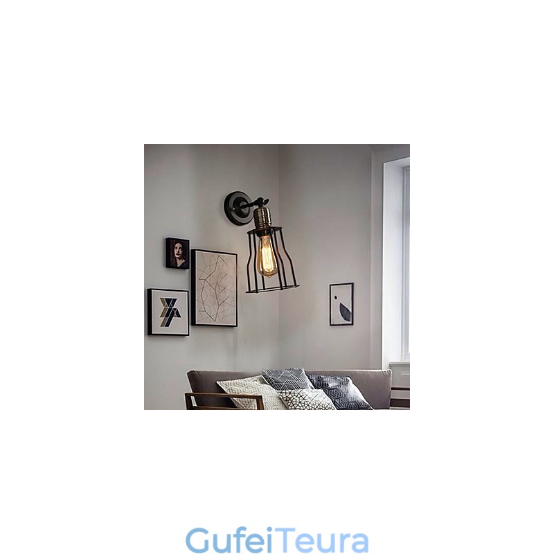 Creative ראש המיטה מנורת קיר מתכת טיטניום