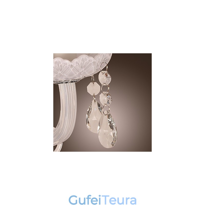 פנס קיר קריסטל עם 2 נורות בנורה